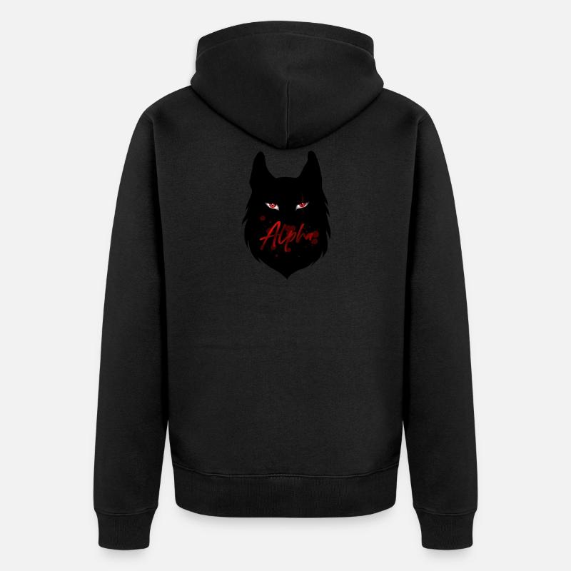 alpha - Veste à capuche bio Premium Unisexe - noir