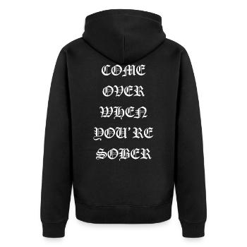 Venez quand vous êtes sobre! - Veste à capuche bio Premium Unisexe - noir - Dos - Nico (187cm)