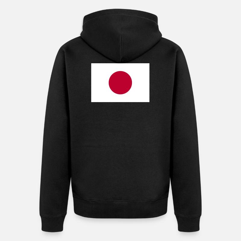 Japon drapeau japonais drapeau - Veste à capuche bio Premium Unisexe - noir