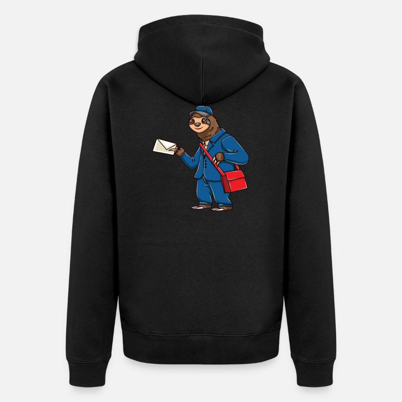 Sloth Postman Postman Sloth - Veste à capuche bio Premium Unisexe - noir