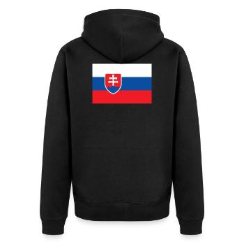 Slovaquie drapeau slovaque drapeau - Veste à capuche bio Premium Unisexe - noir - Dos - Nico (187cm)