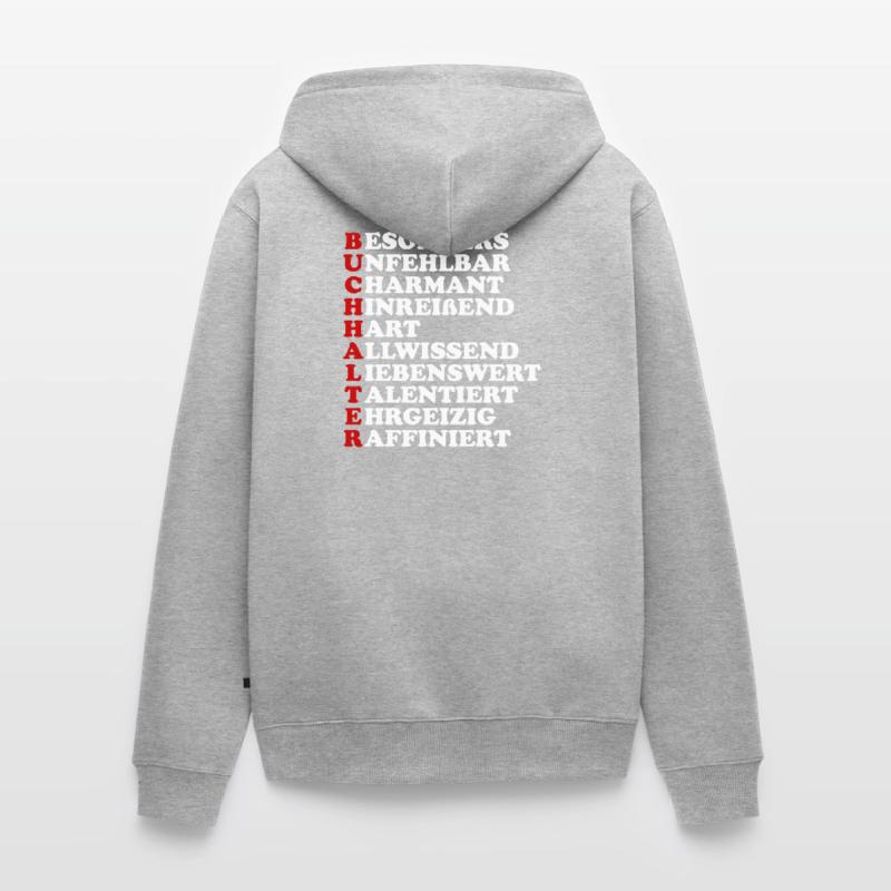buchhalter spruch Unisex Premium Bio Zip Hoodie