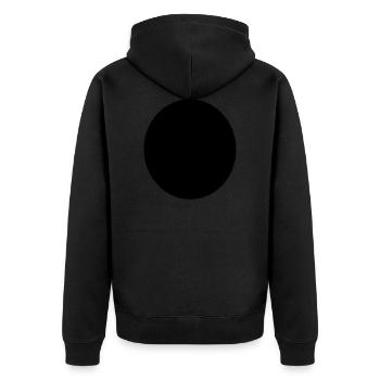 Black Dot - Unisex Premium Bio Zip Hoodie - Schwarz - Hinten - Nico (187cm)