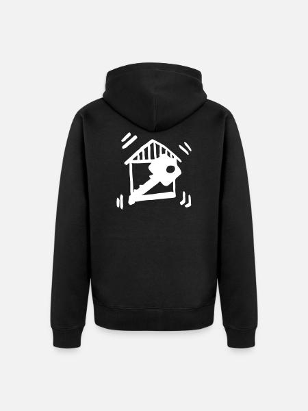 House key - House construction - Unisex Premium Organic Zip Hoodie - black