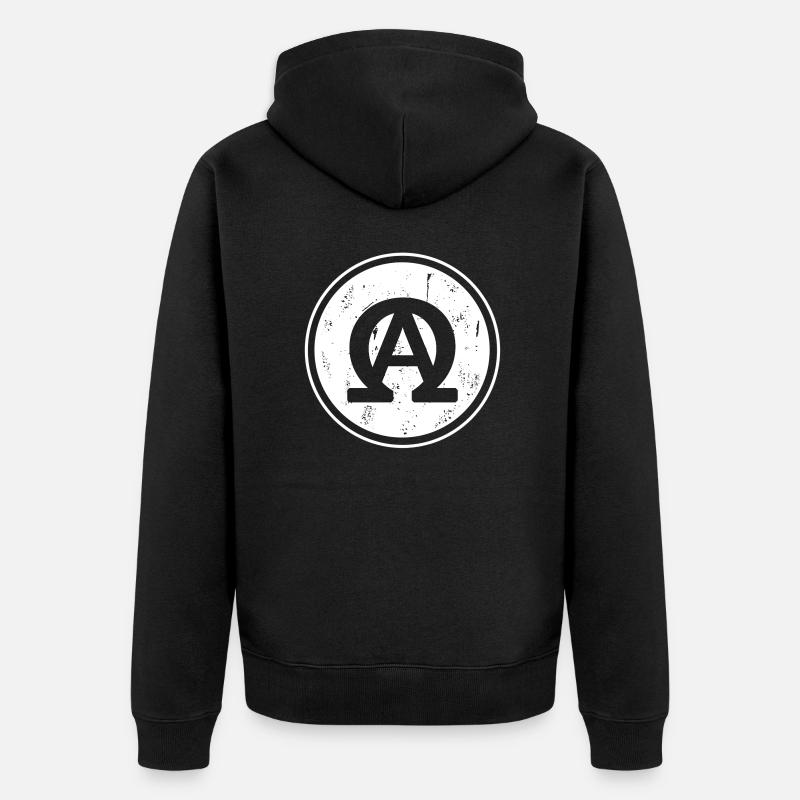 ALPHA OMEGA - Veste à capuche bio Premium Unisexe - noir