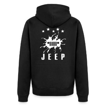 Jeep T-shirt - Veste à capuche bio Premium Unisexe - noir - Dos - Nico (187cm)