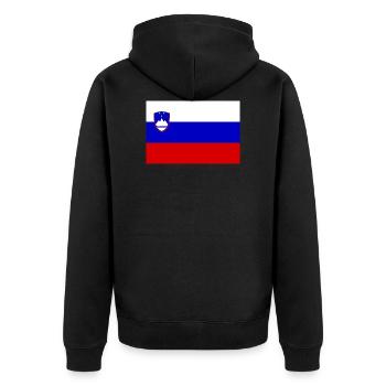 Drapeau Slovénie drapeau slovène - Veste à capuche bio Premium Unisexe - noir - Dos - Nico (187cm)