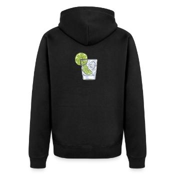 Gin - Veste à capuche bio Premium Unisexe - noir - Dos - Nico (187cm)
