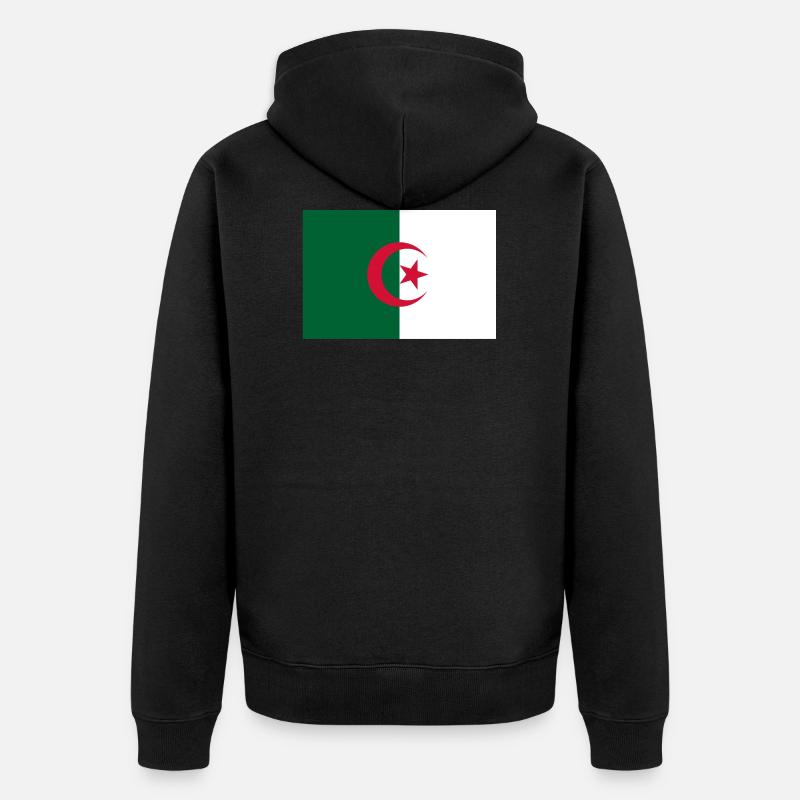 Algérie drapeau algérien drapeau - Veste à capuche bio Premium Unisexe - noir