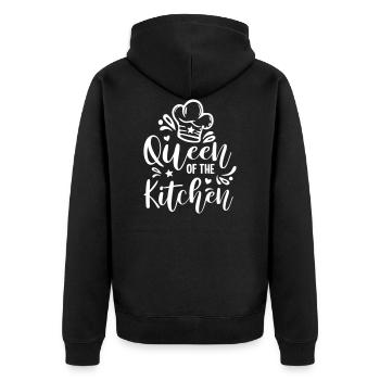 Reine de la cuisine - Veste à capuche bio Premium Unisexe - noir - Dos - Nico (187cm)