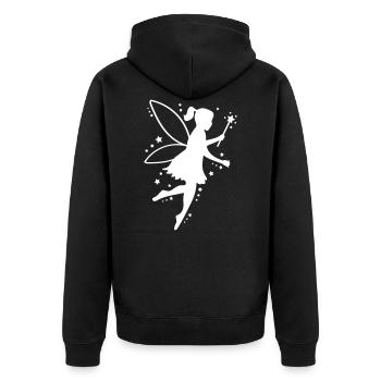fée silhouette fée conte de fées - Veste à capuche bio Premium Unisexe - noir - Dos - Nico (187cm)