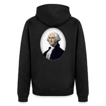George Washington - Veste à capuche bio Premium Unisexe - noir - Dos - Nico (187cm)