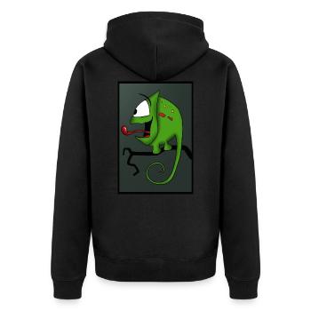 caméléon - Veste à capuche bio Premium Unisexe - noir - Dos - Nico (187cm)