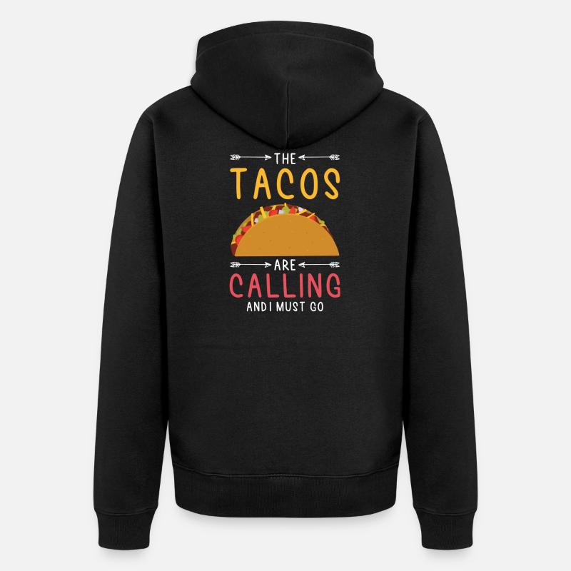 Tacos Taco appelant - Veste à capuche bio Premium Unisexe - noir