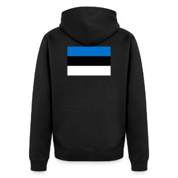 Drapeau Estonie drapeau Estonien - Veste à capuche bio Premium Unisexe - noir - Dos - Nico (187cm)