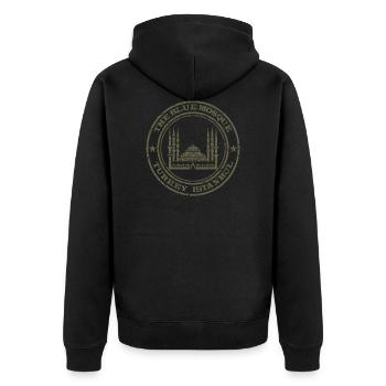 turkey istanbul - Veste à capuche bio Premium Unisexe - noir - Dos - Nico (187cm)