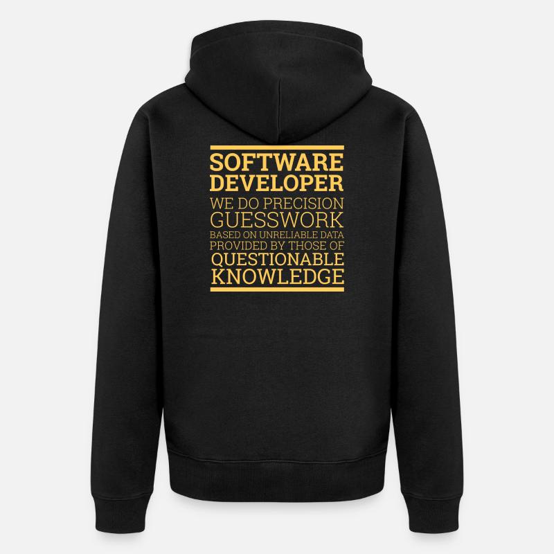 "Software Developer" | Programmer - Unisex Premium Organic Zip Hoodie - black