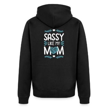 Bébé maman maman - Veste à capuche bio Premium Unisexe - noir - Dos - Nico (187cm)