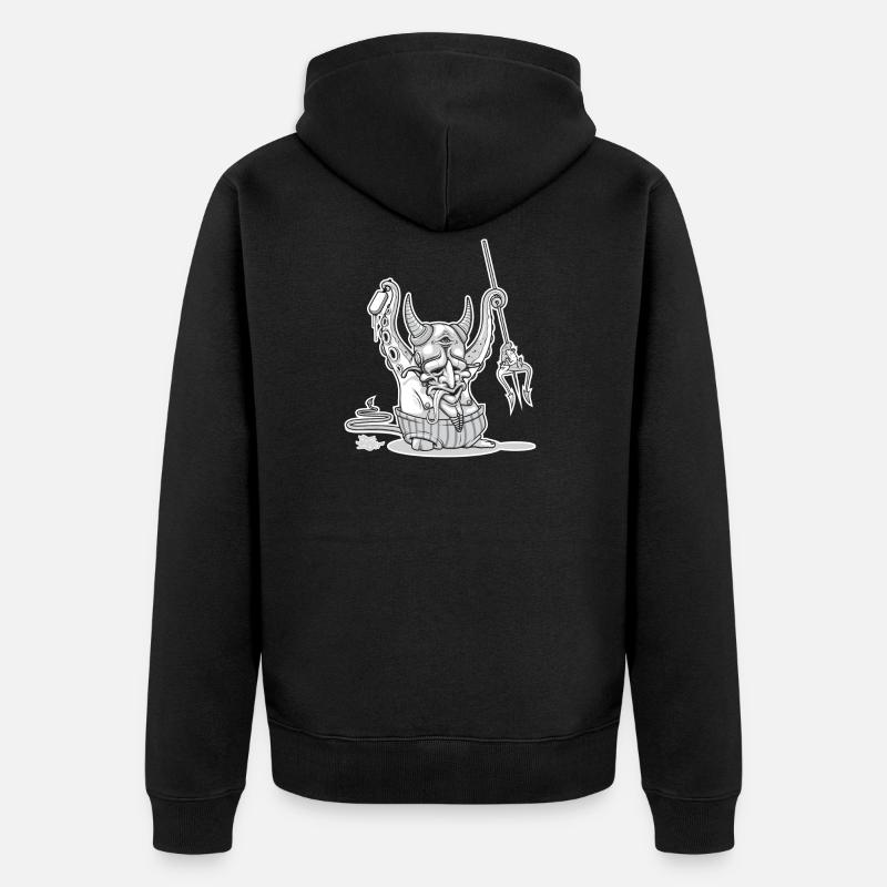 cool devil - Unisex Premium Bio Zip Hoodie - Schwarz
