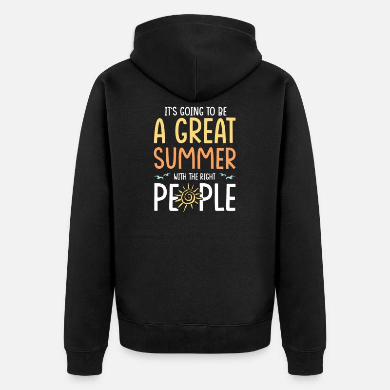 été summer - Veste à capuche bio Premium Unisexe - noir