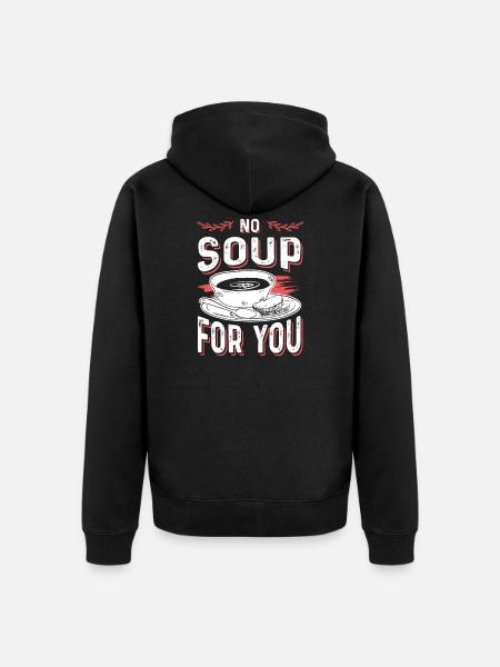 soup delicious - Unisex Premium Organic Zip Hoodie - black