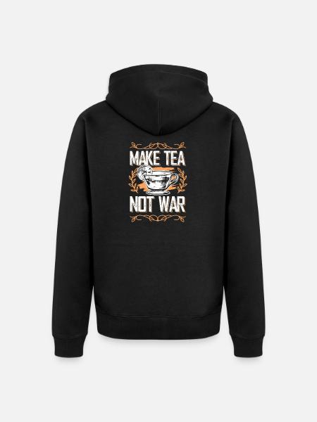 tee no war - Unisex Premium Organic Zip Hoodie - black