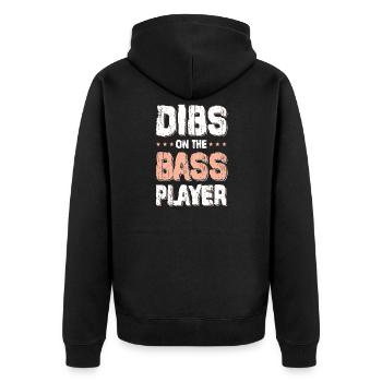 bass bass player - Unisex Premium Organic Zip Hoodie - black - Back - Nico (187cm)