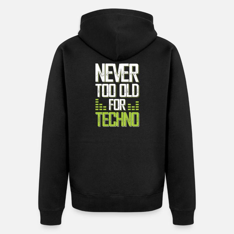 techno music - Unisex Premium Bio Zip Hoodie - Schwarz