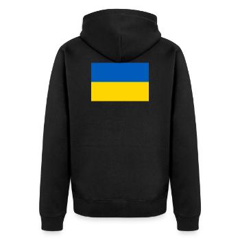 Ukraine drapeau ukrainien drapeau - Veste à capuche bio Premium Unisexe - noir - Dos - Nico (187cm)