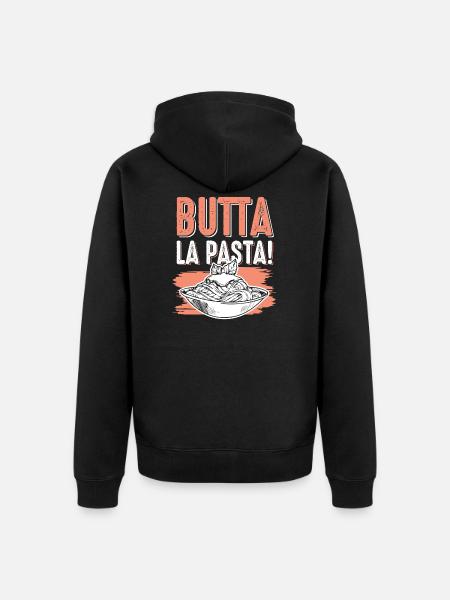 Pasta spaghetti - Unisex Premium Organic Zip Hoodie - black