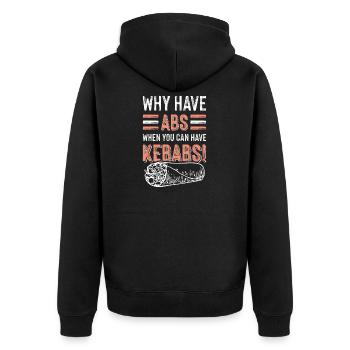 Kebab Döner delicious - Unisex Premium Organic Zip Hoodie - black - Back - Nico (187cm)