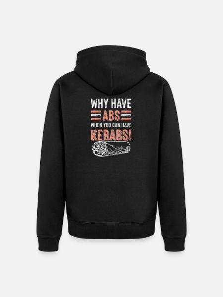 Kebab Döner delicious - Unisex Premium Organic Zip Hoodie - black