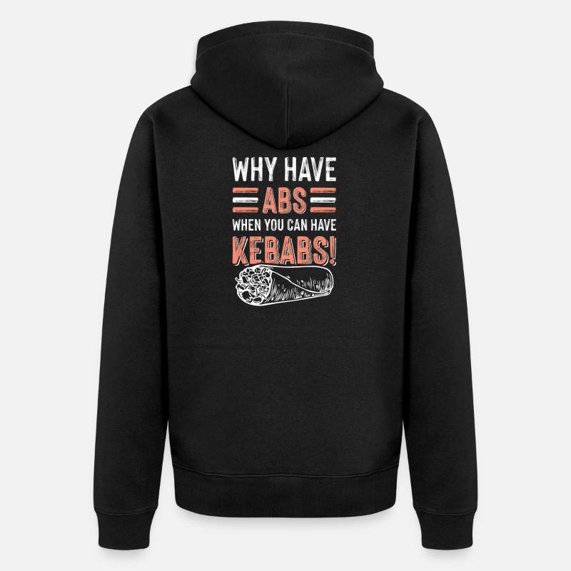 Kebab Kebab savoureux - Veste à capuche bio Premium Unisexe - noir