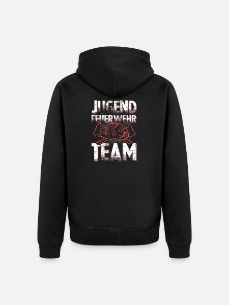 Feuerwehr Team jugend - Unisex Premium Bio Zip Hoodie - Schwarz