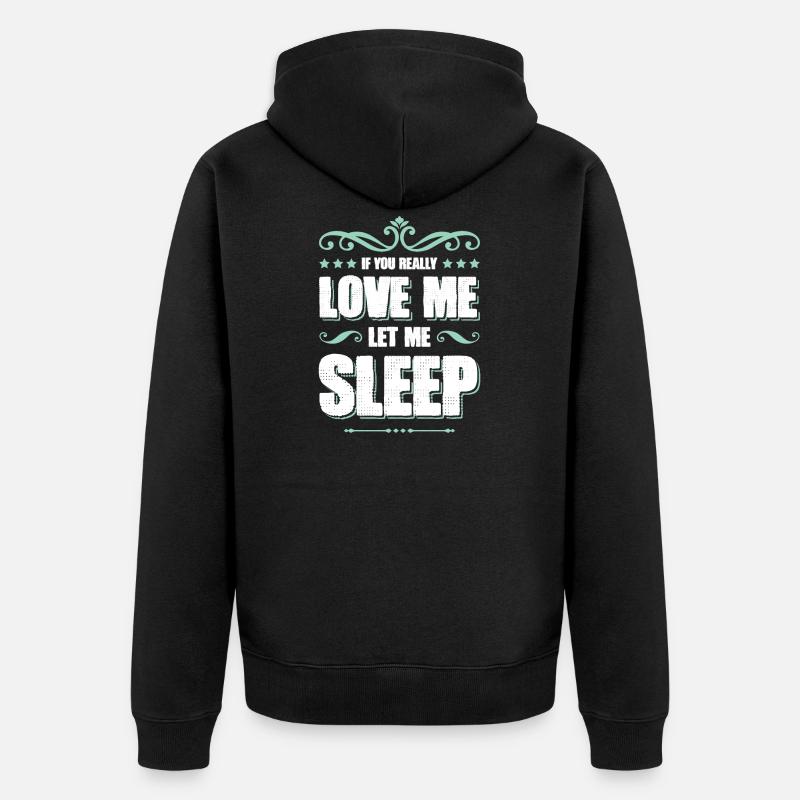 dormir amour sleeping - Veste à capuche bio Premium Unisexe - noir
