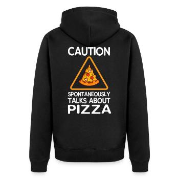 Pizza - Veste à capuche bio Premium Unisexe - noir - Dos - Nico (187cm)