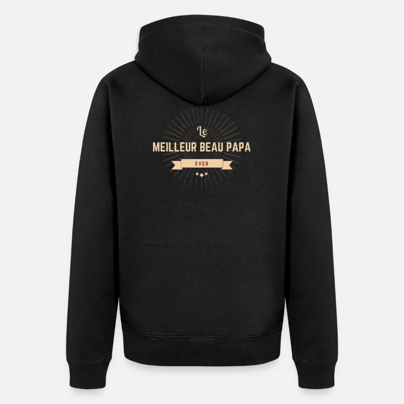 Le meilleur beau Papa - Veste à capuche bio Premium Unisexe - noir