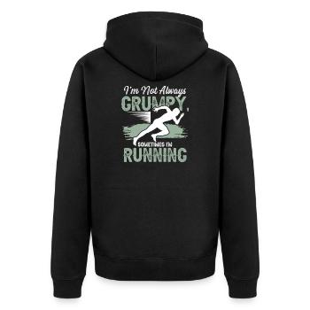running sport - Veste à capuche bio Premium Unisexe - noir - Dos - Nico (187cm)