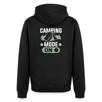 camping mode - Veste à capuche bio Premium Unisexe - noir - Dos - Nico (187cm)