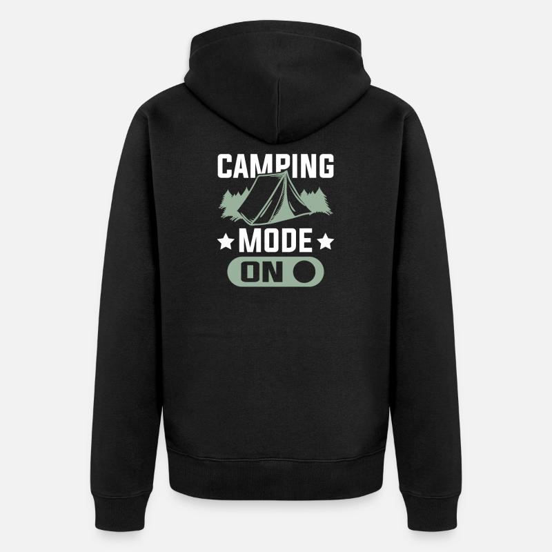 camping mode - Veste à capuche bio Premium Unisexe - noir