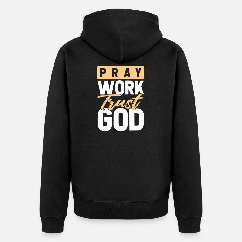 Dieu a confiance - Veste à capuche bio Premium Unisexe - noir