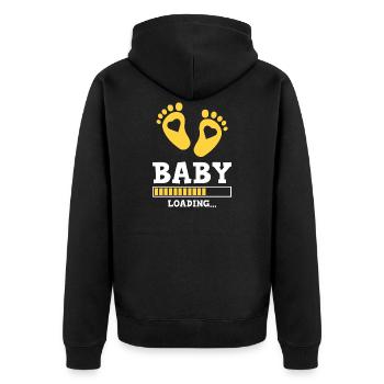bébé loading spruch - Veste à capuche bio Premium Unisexe - noir - Dos - Nico (187cm)
