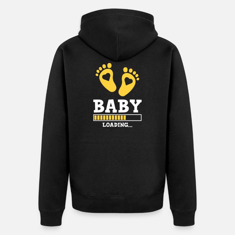 bébé loading spruch - Veste à capuche bio Premium Unisexe - noir