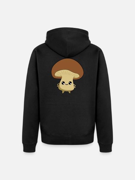 Mushroom - Unisex Premium Organic Zip Hoodie - black