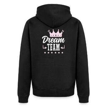 Dream Team Legendär - Veste à capuche bio Premium Unisexe - noir - Dos - Nico (187cm)