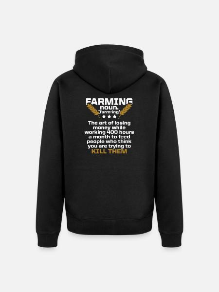 farming farming farming - Veste à capuche bio Premium Unisexe - noir