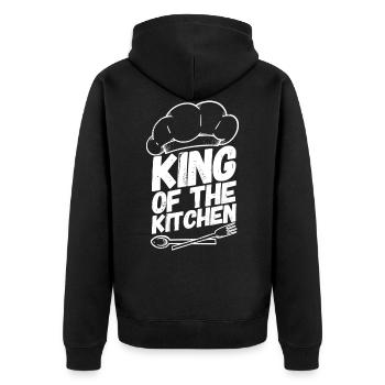 Cooking Cooking Culinary Art Cook - Unisex Premium Organic Zip Hoodie - black - Back - Nico (187cm)