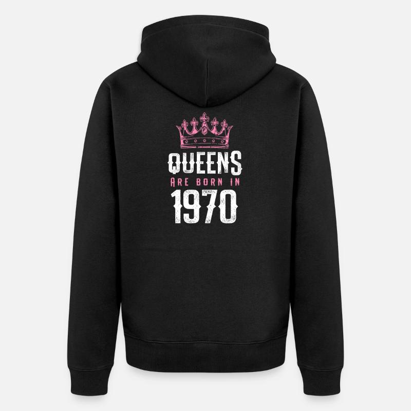born en 1970 - Veste à capuche bio Premium Unisexe - noir