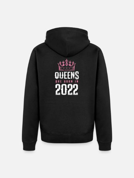 born in 2022 - Unisex Premium Organic Zip Hoodie - black