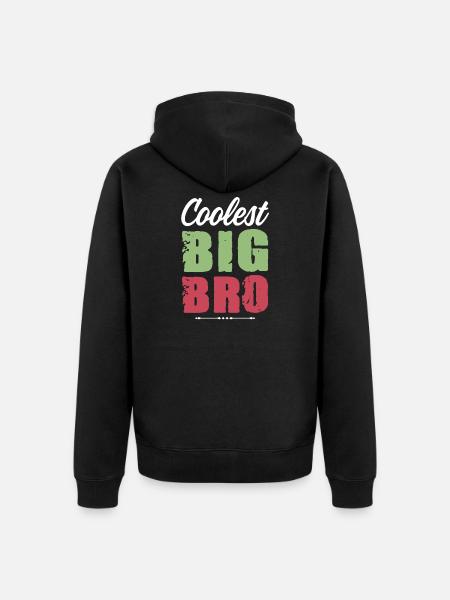 cool big brother - Unisex Premium Organic Zip Hoodie - black